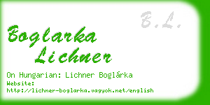 boglarka lichner business card